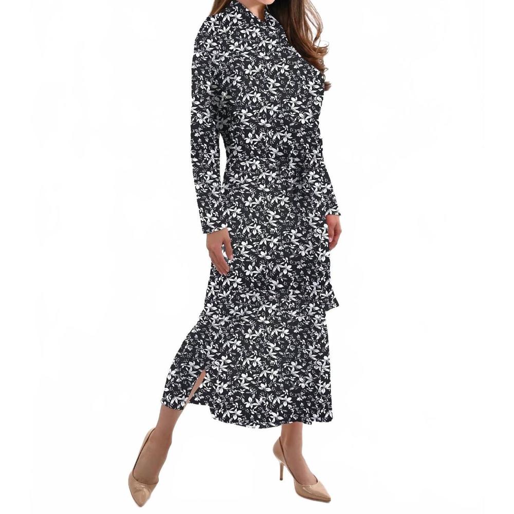 NEW ROSLYN adina midi dress in black